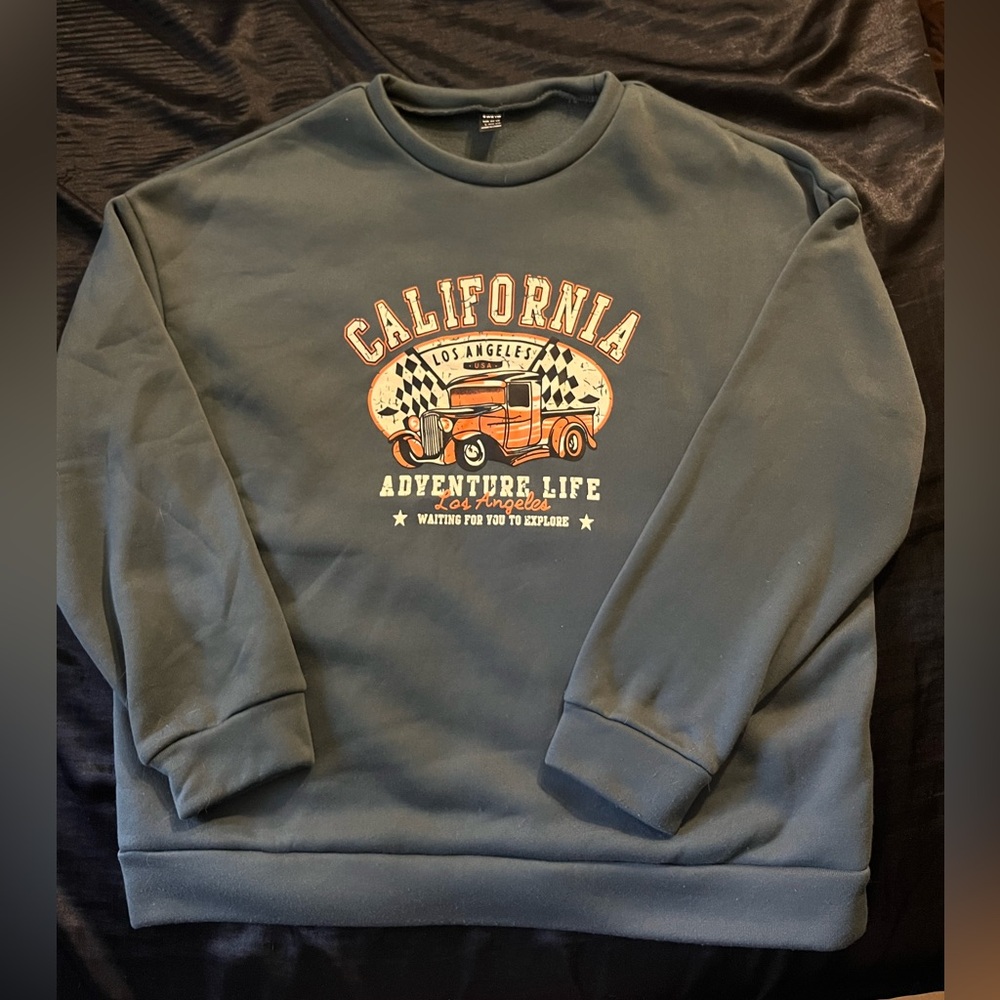 SHEIN Classic Car Sweatshirt